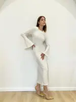 ⁦שמלת אלני לבן⁩ – תמונה ⁦2⁩