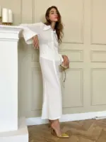 ⁦שמלת אלנה לבן⁩ – תמונה ⁦3⁩