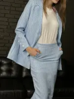 Sheina Suit - Blue Stripe - Image 2