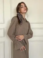 Luna Dress - Brown - Image 2