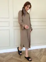 Luna Dress - Brown - Image 3