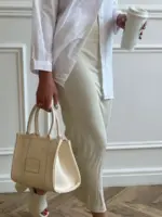Rip Skirt - Cream - Image 3