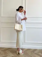 Rip Skirt - Cream - Image 2