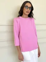 ⁦טי שרט כריות מילי ורוד⁩ – תמונה ⁦4⁩