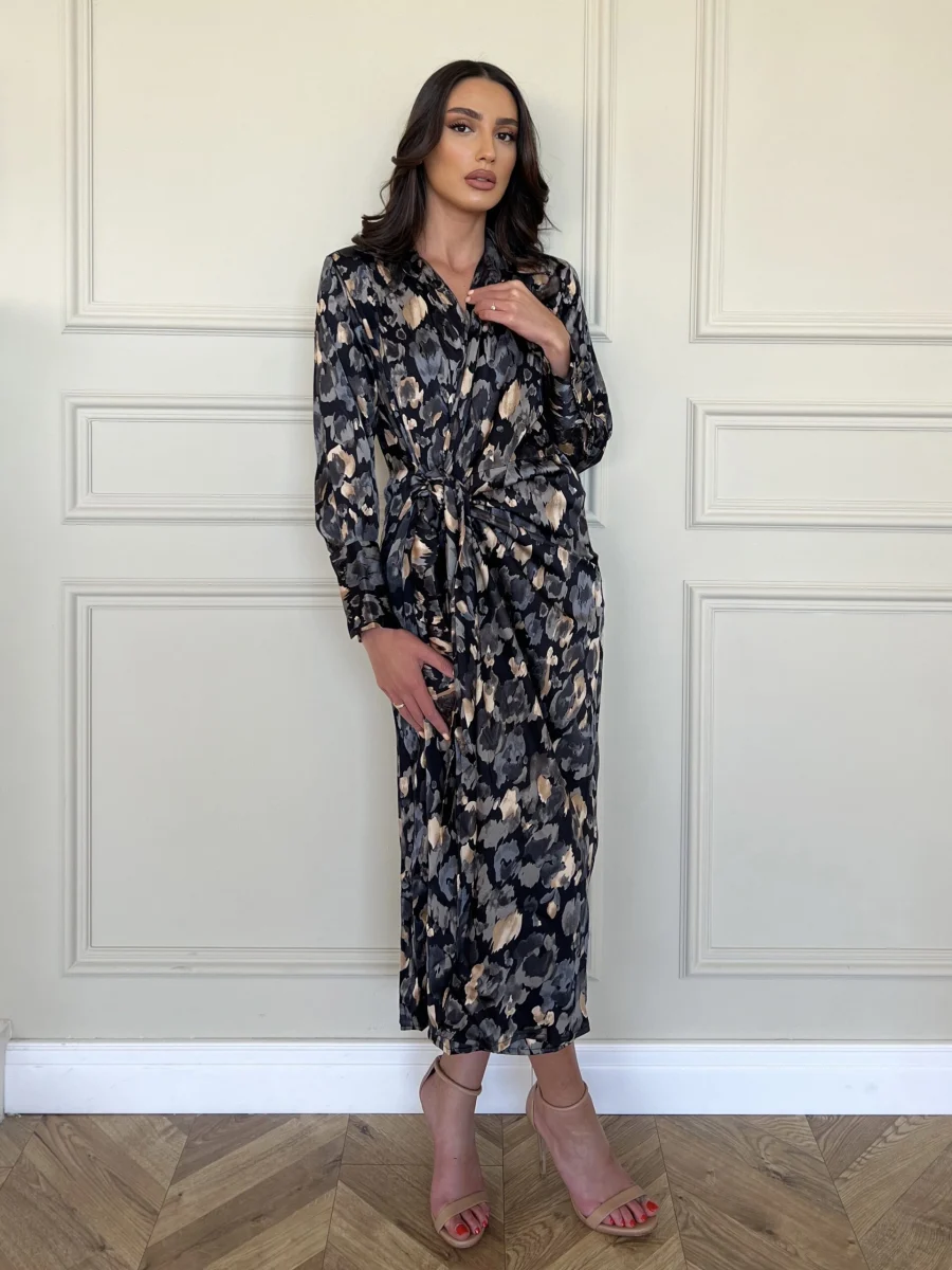 IMG_4782 Odeya Wrap Dress - Black Leopard - Image 1