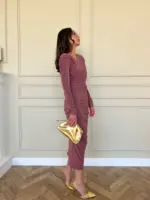 Leiny Dress - Dark Brown - Image 2