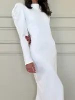 ⁦שמלת אלין לבן⁩ – תמונה ⁦2⁩
