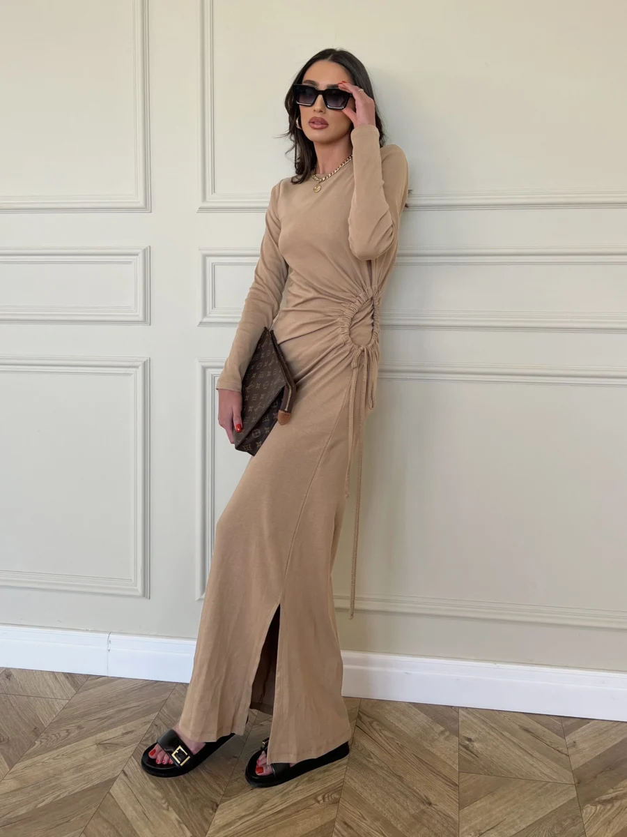 IMG_7274 Shemesh Dress - Brown - Image 1
