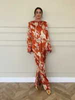 Milan Dress - Floral Terracotta - Image 3