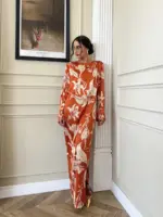 Milan Dress - Floral Terracotta - Image 4