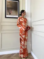 Milan Dress - Floral Terracotta - Image 5