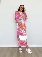 Manera Dress - Pink Floral - Image 2