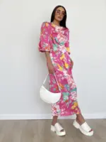 Manera Dress - Pink Floral - Image 3