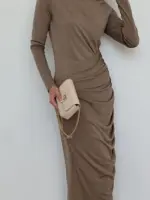 Michaela Dress - Brown - Image 3