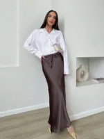 Morgan Skirt - Brown - Image 4