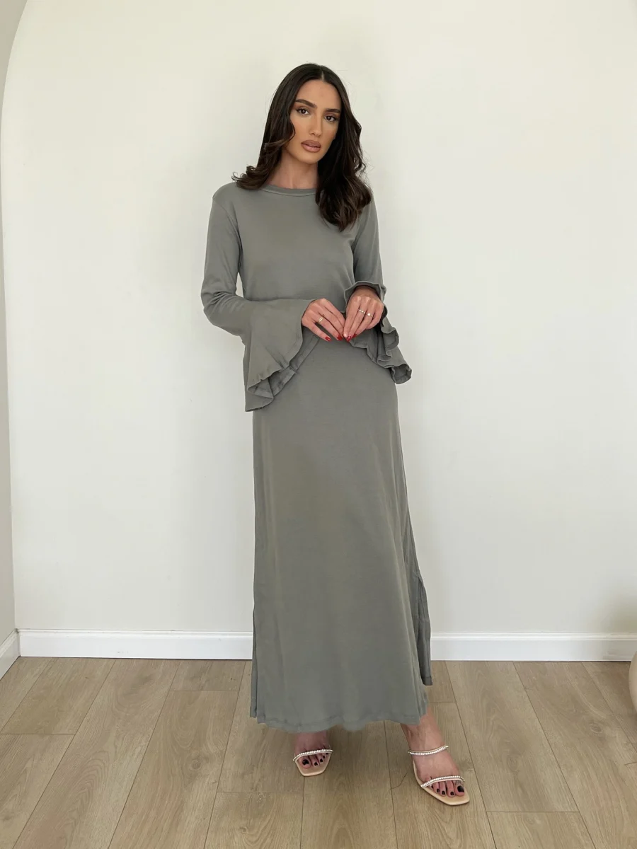 IMG_1325 שמלת מורי ירוק זית – תמונה 1