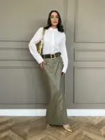 Skirt Leather - Green - Image 2