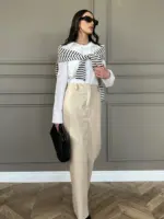 Leather Skirt - Cream - Image 4