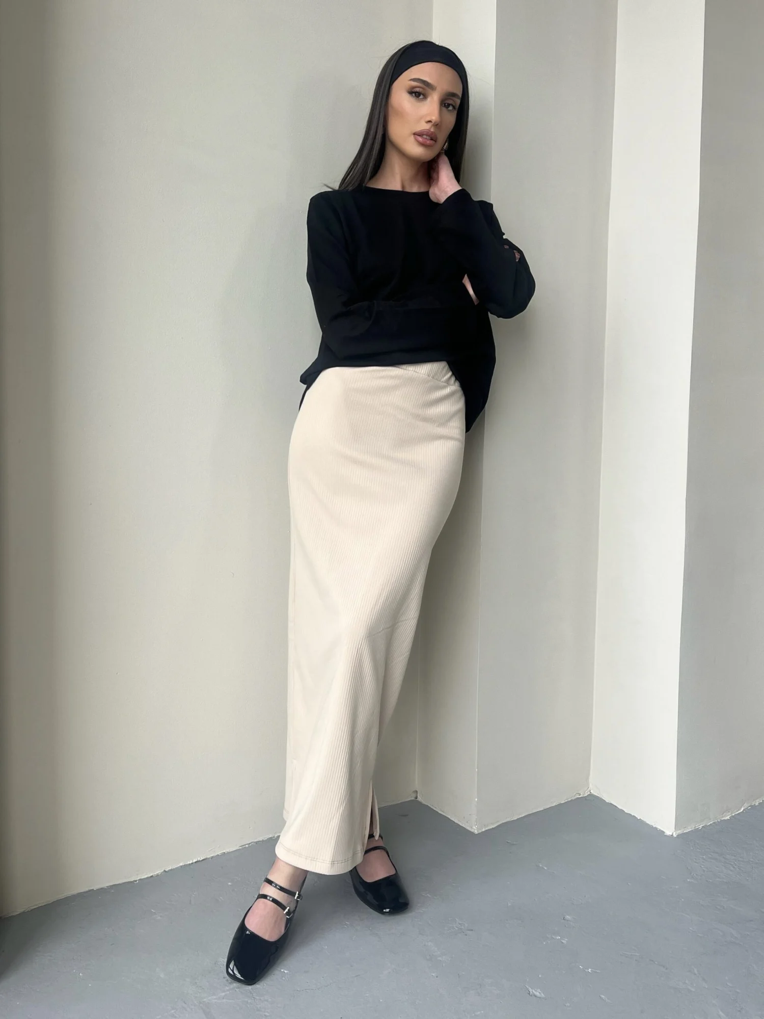 IMG_8356 Megan Skirt - Beige - Image 1