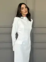⁦שמלת לאלי לבן⁩ – תמונה ⁦3⁩