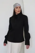 Buttoned Top - Black