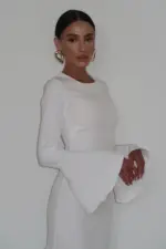 ⁦שמלת אלני לבן⁩ – תמונה ⁦2⁩