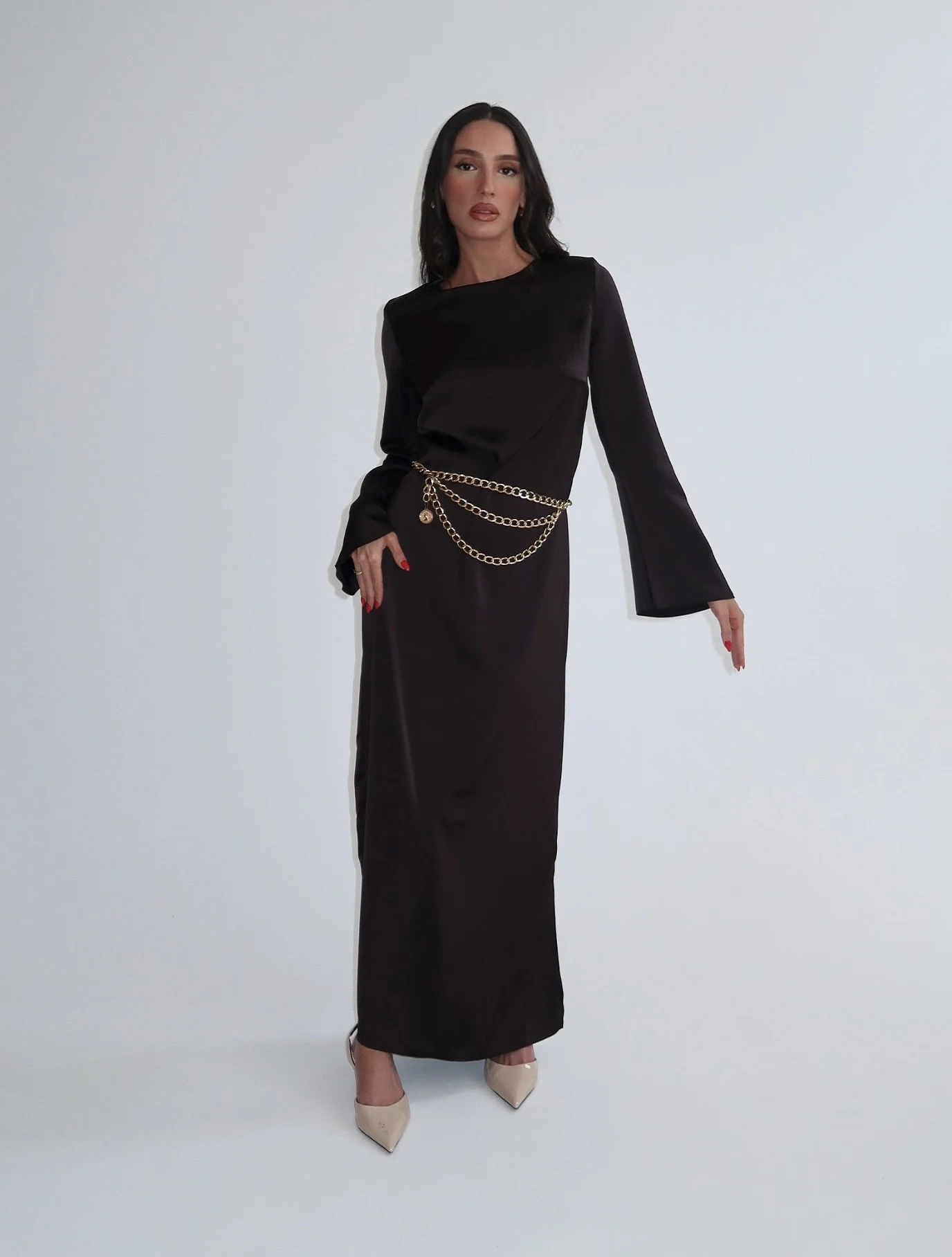 IMG_5638 Milan Dress - Dark Brown - Image 1