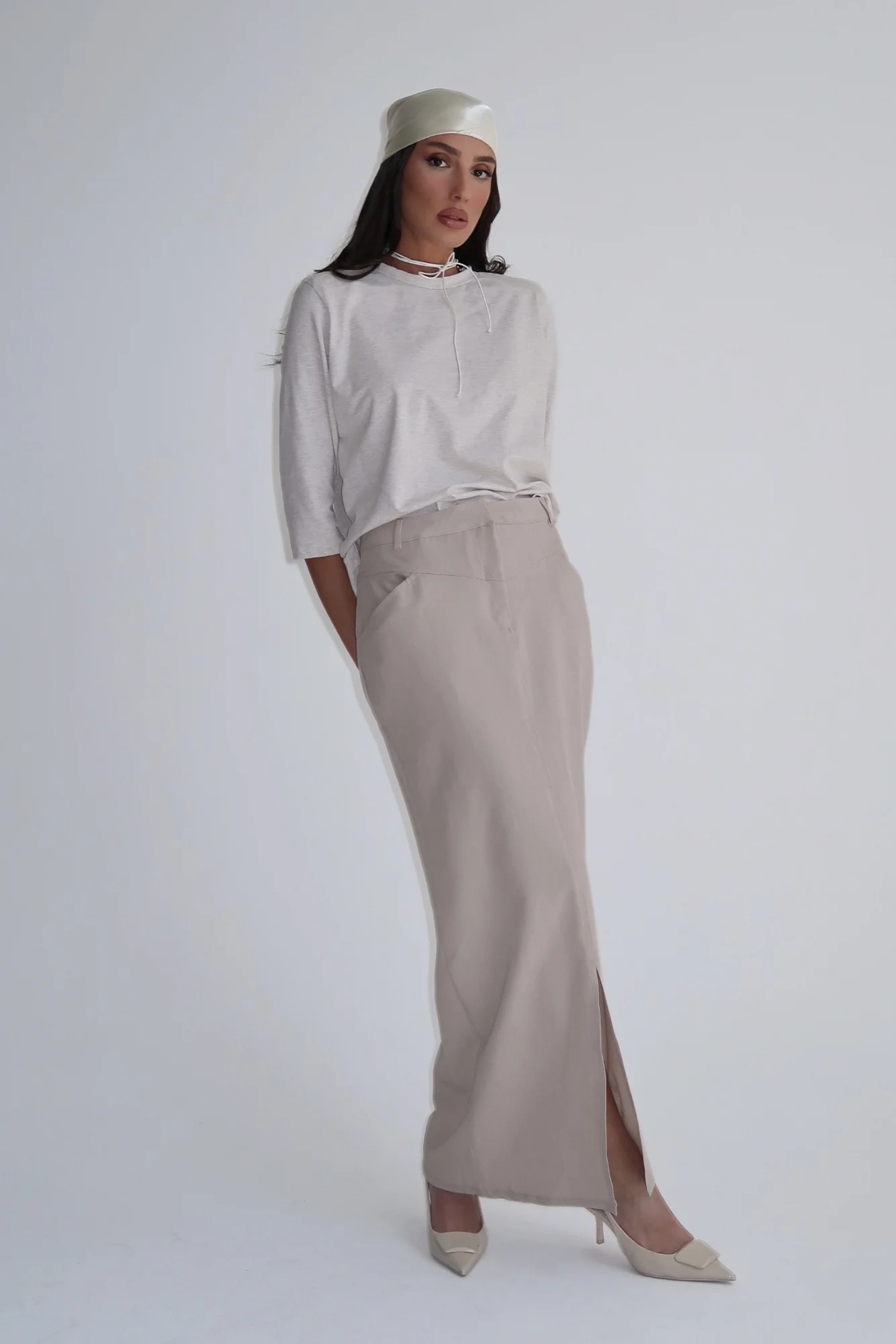 IMG_7762 Tal Skirt - Beige - Image 1