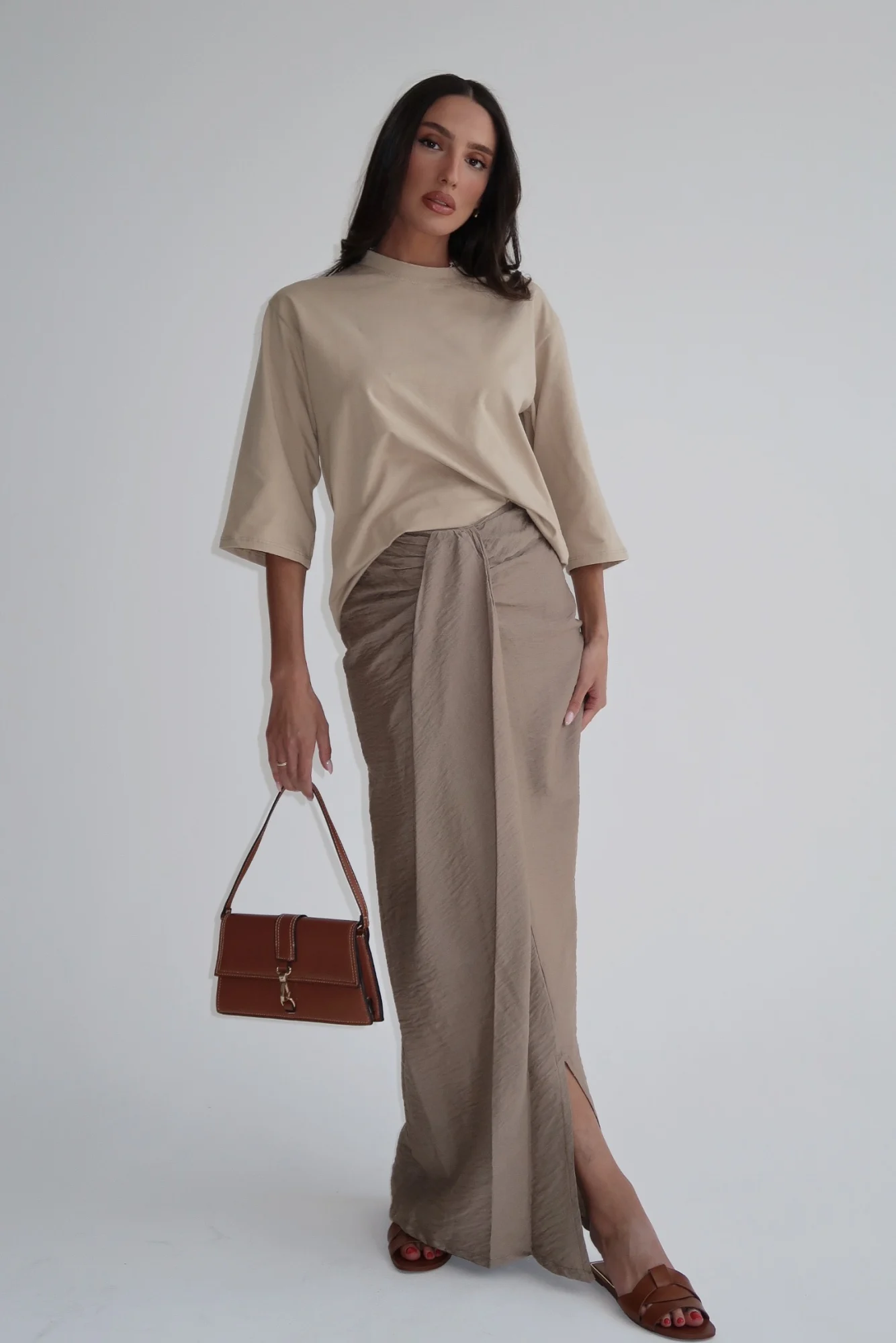 IMG_7961 Shir Skirt - Brown - Image 1