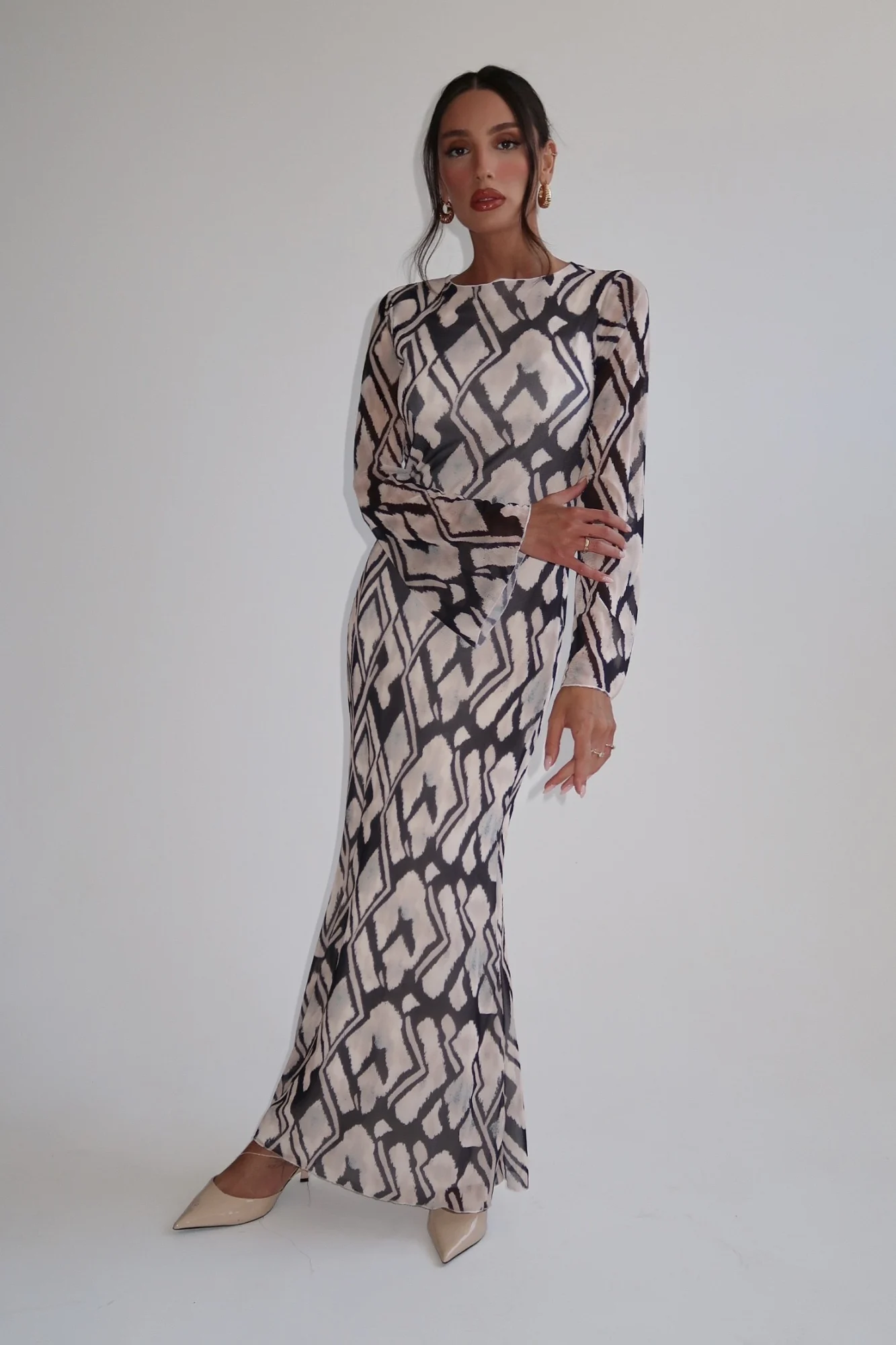 IMG_9224 Sam Dress - Black White - Image 1