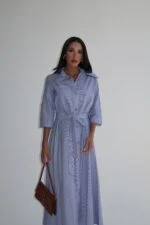 שמלת דורין פסים כחול