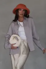 Linen Top - Light Gray - Image 2