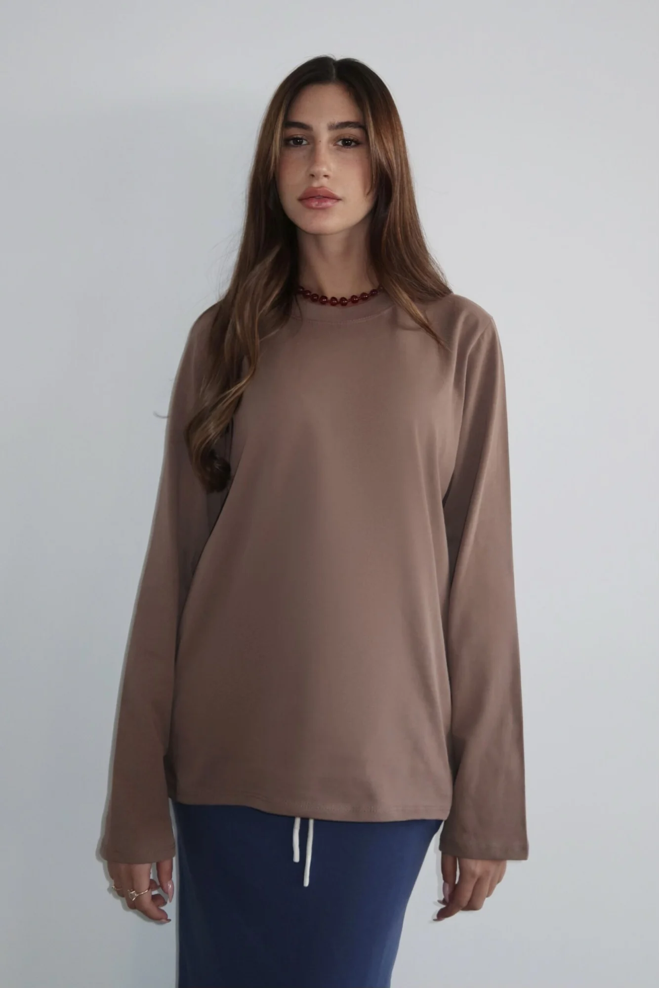 Facetune_17-11-2024-12-03-21 Loria T-Shirt - Brown - Image 1