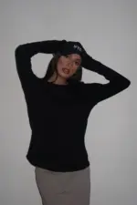טי שרט כפפה שחור