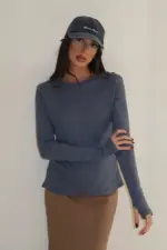 טי שרט כפפה כחול