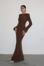 Aya Dress - Brown - Image 3