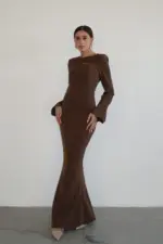Aya Dress - Brown - Image 2
