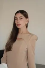 Aya Dress - Light Brown - Image 2