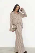 Striped Suit - Brown - Image 4