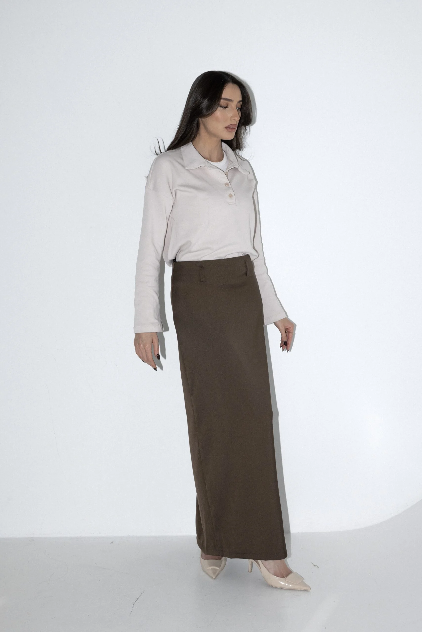 IMG_5402 חצאית ילין חום – תמונה 1