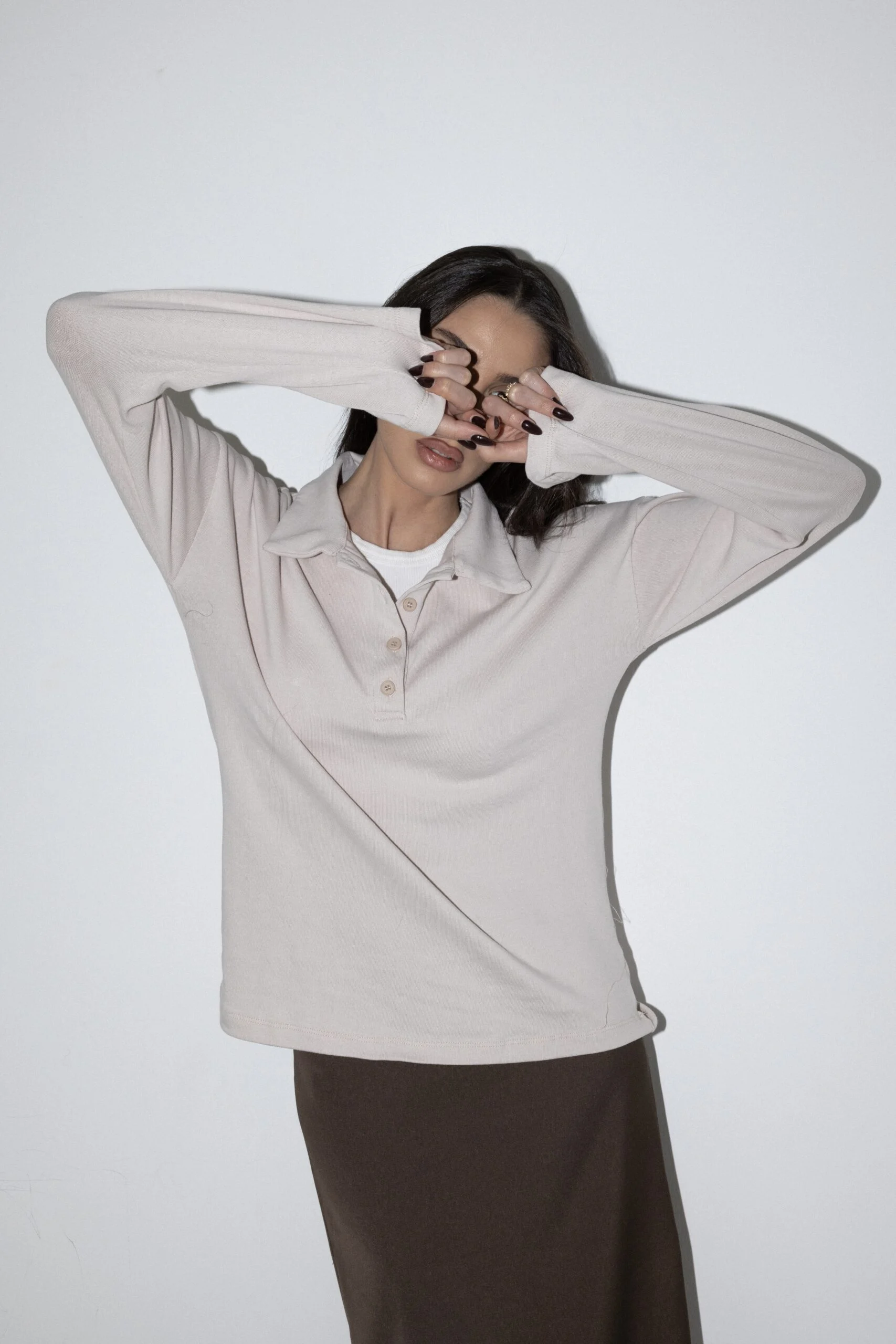 IMG_5472 Polo Top - Beige - Image 1