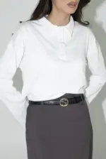 Polo Top - White - Image 3
