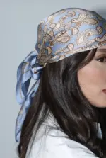 Paisley Head Covering - Teal - Image 4