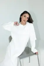 ⁦שמלת נעמי לבן⁩ – תמונה ⁦5⁩