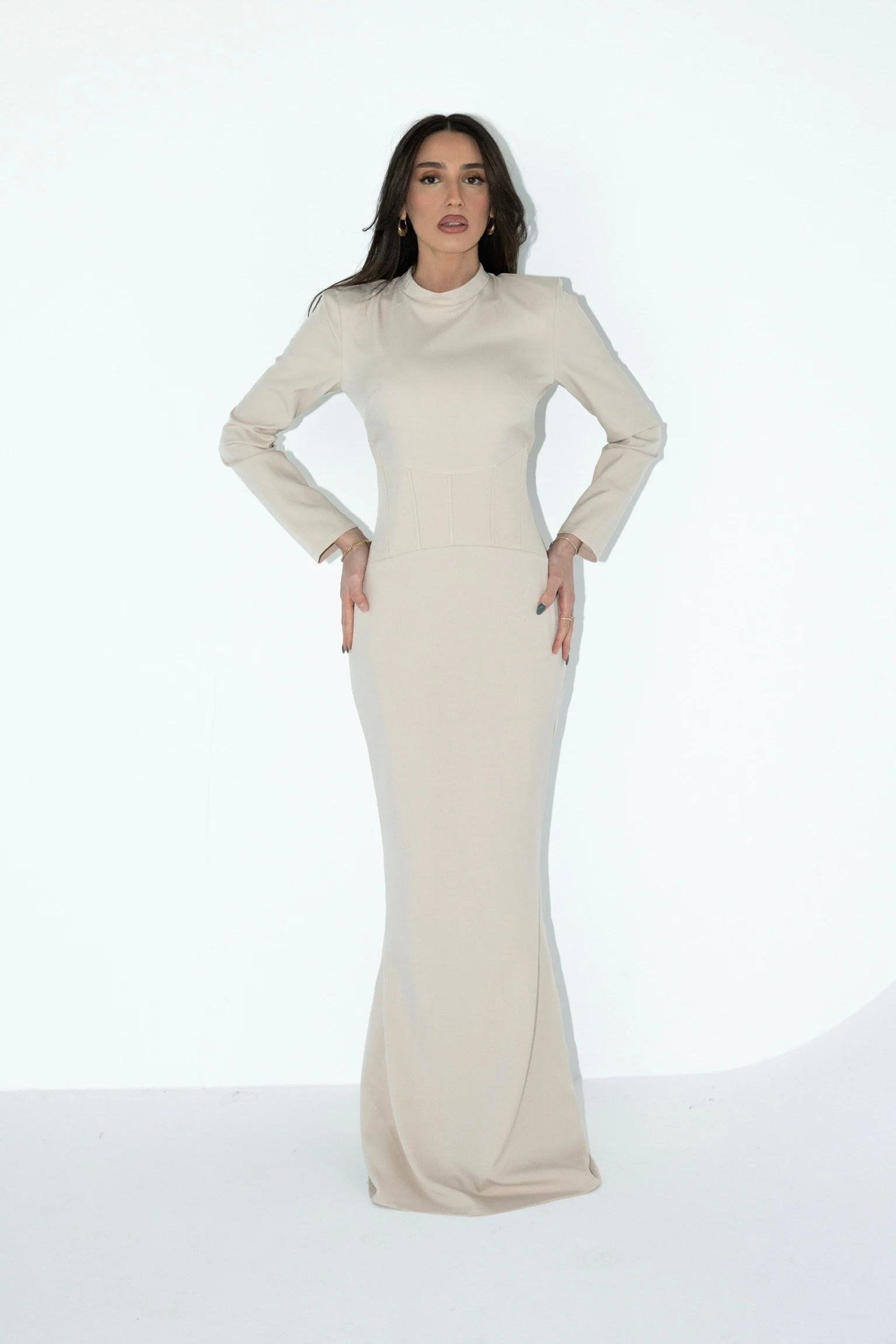 IMG_9377 Yasmin Dress - Cream - Image 1