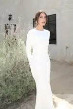 ⁦שמלת רנה לבן⁩ – תמונה ⁦3⁩