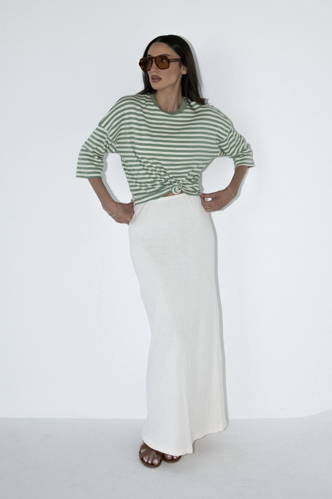 015A6368 Basic Skirt - Cream - Image 1