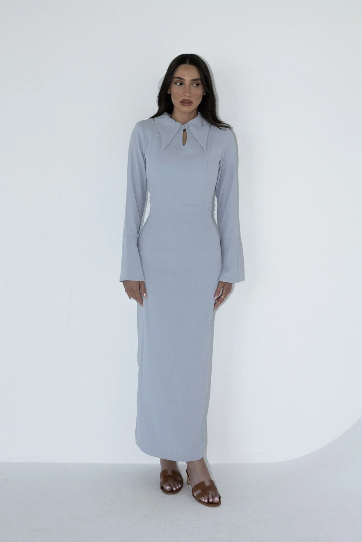 שמלת אוליבר אפור_1 Oliver Dress - Gray - Image 1