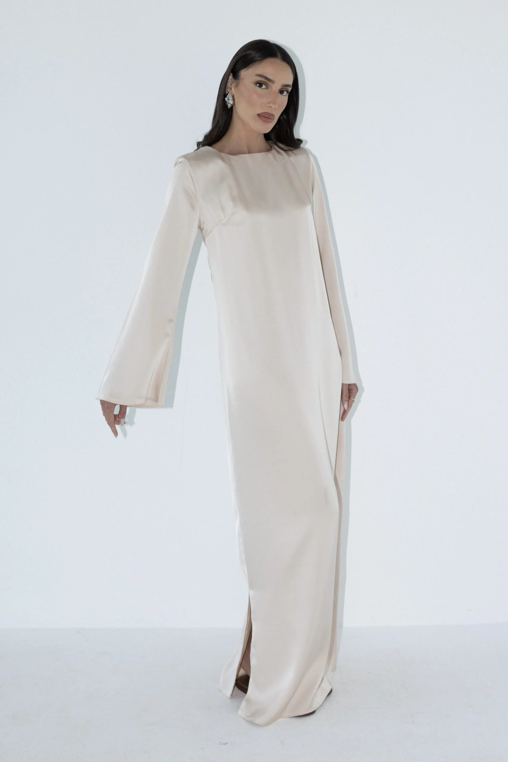 שמלת-מילאן-קרם_1 Milan Dress - Cream - Image 1