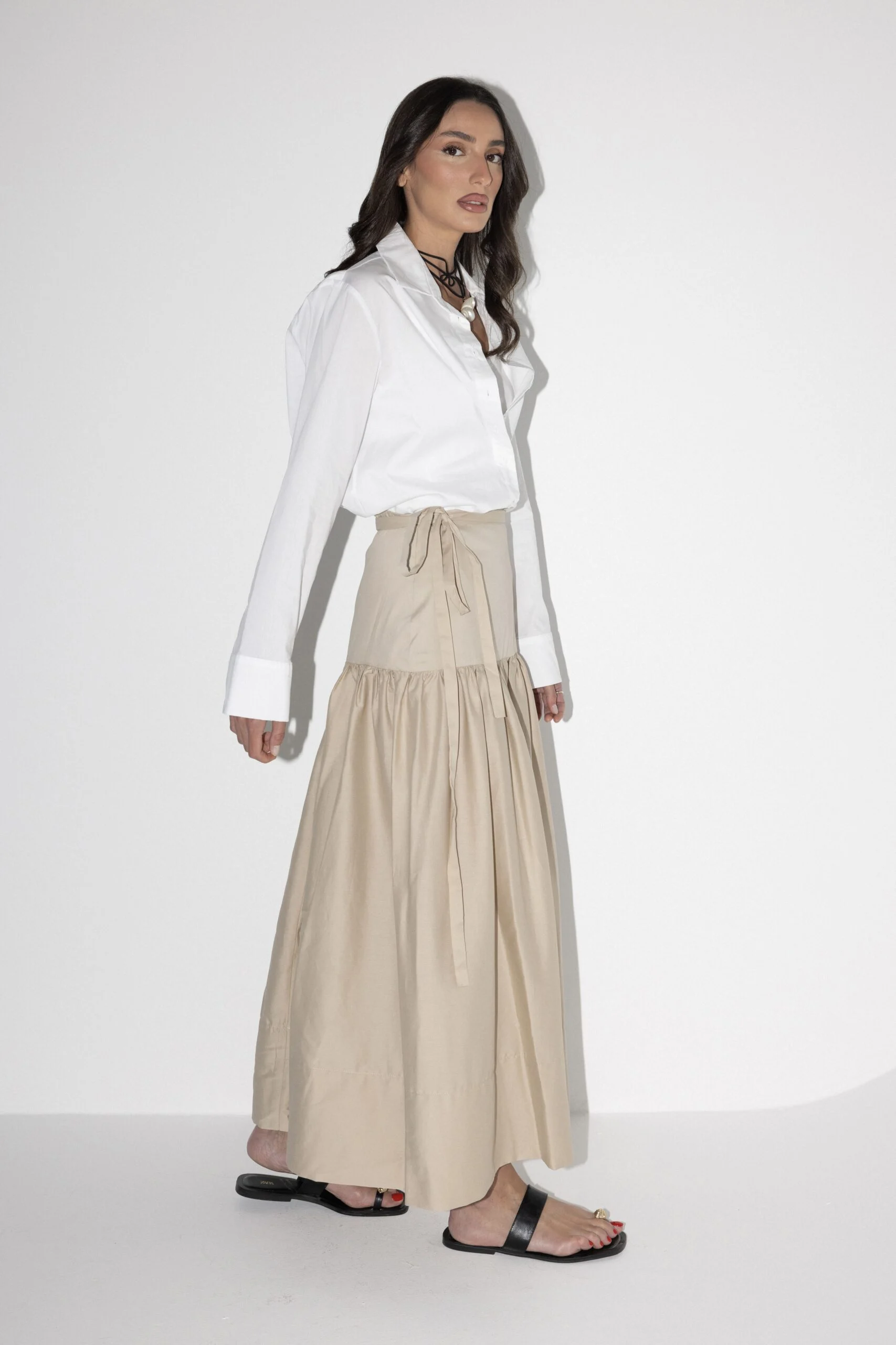 חצאית פפיון קרם_5 Papion Skirt - Cream - Image 1